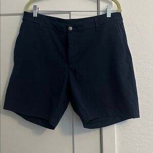 Lululemon Athletica Navy Flat Front Shorts